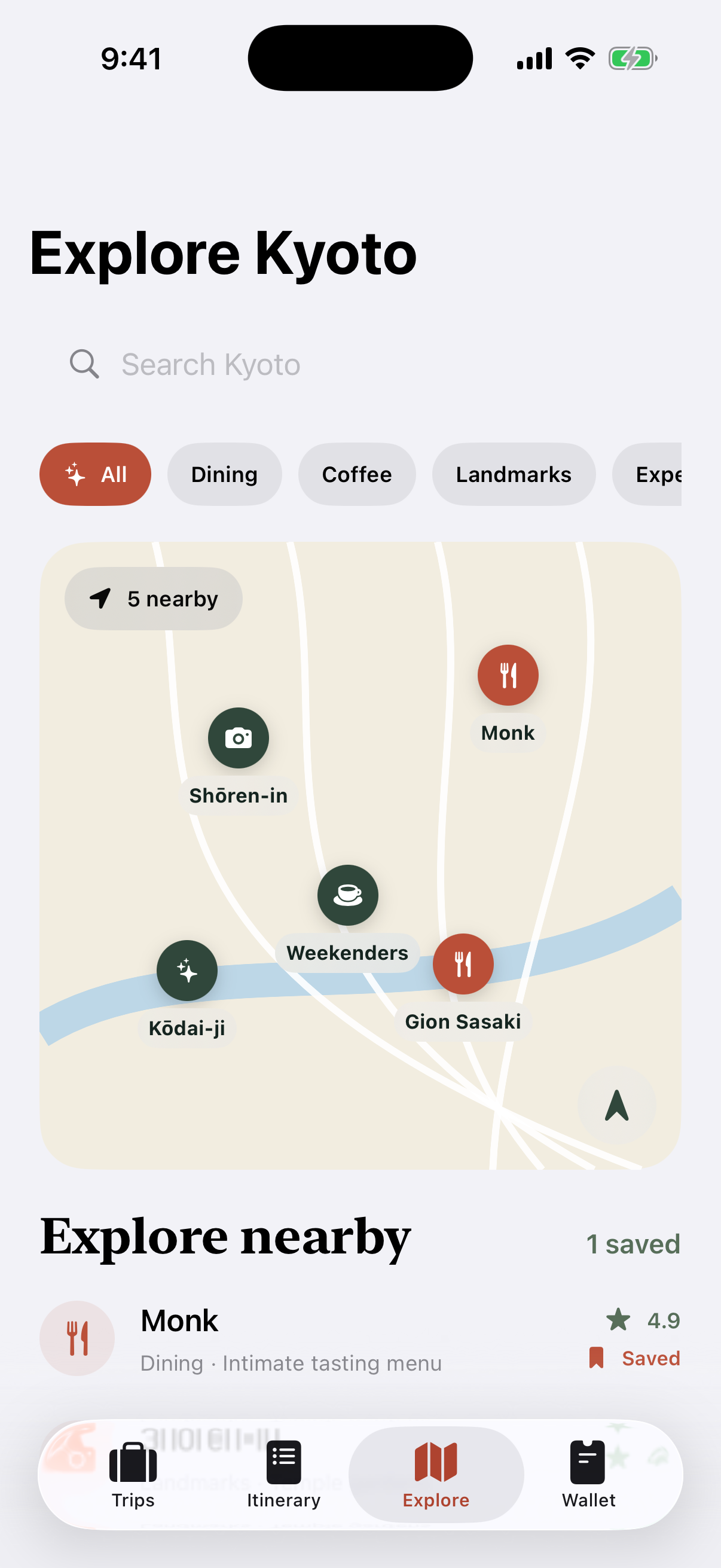 Wayfarer Explore map